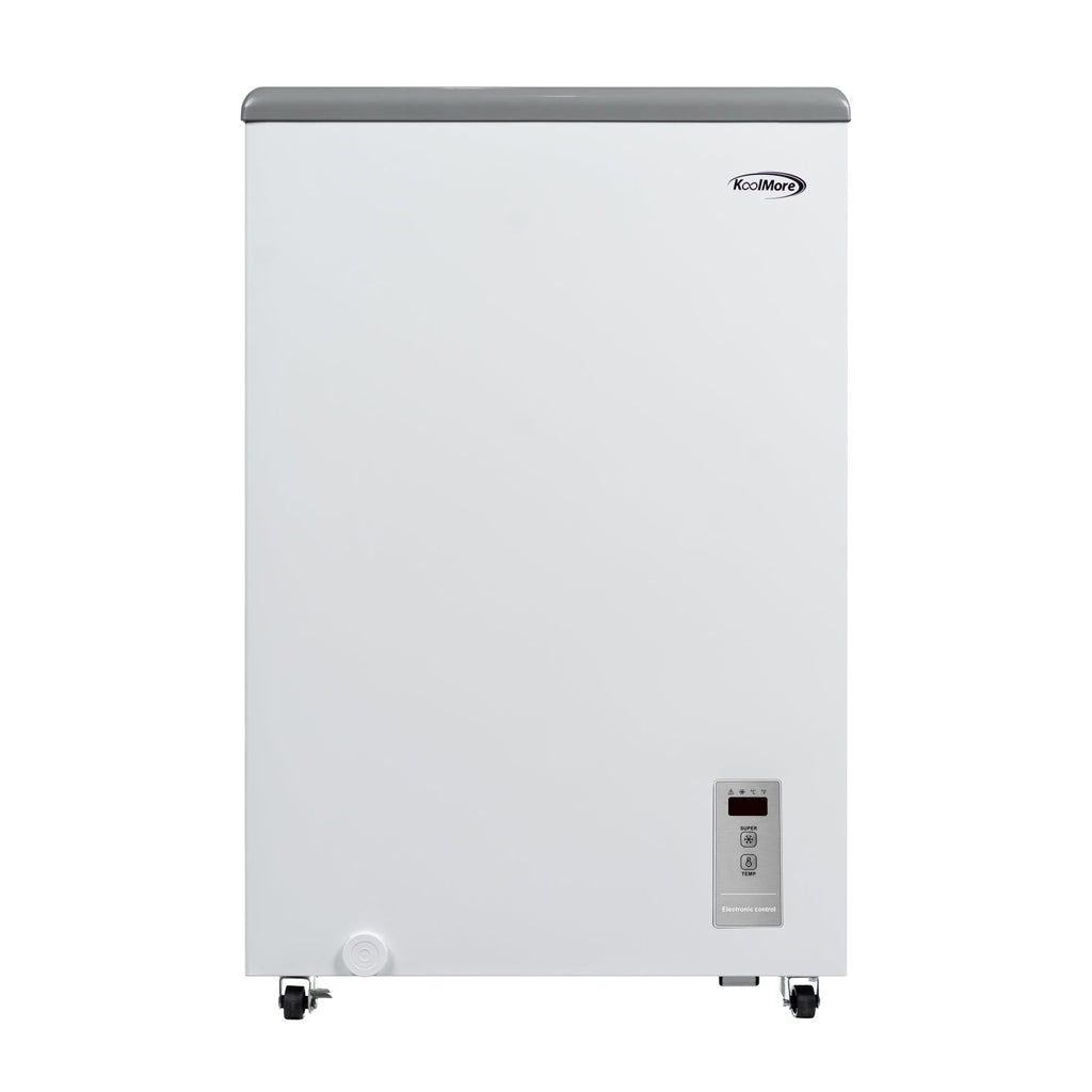 22 in. Commercial Flat Top Ice Cream Display Freezer, 3.4 Cu. Ft. in White
