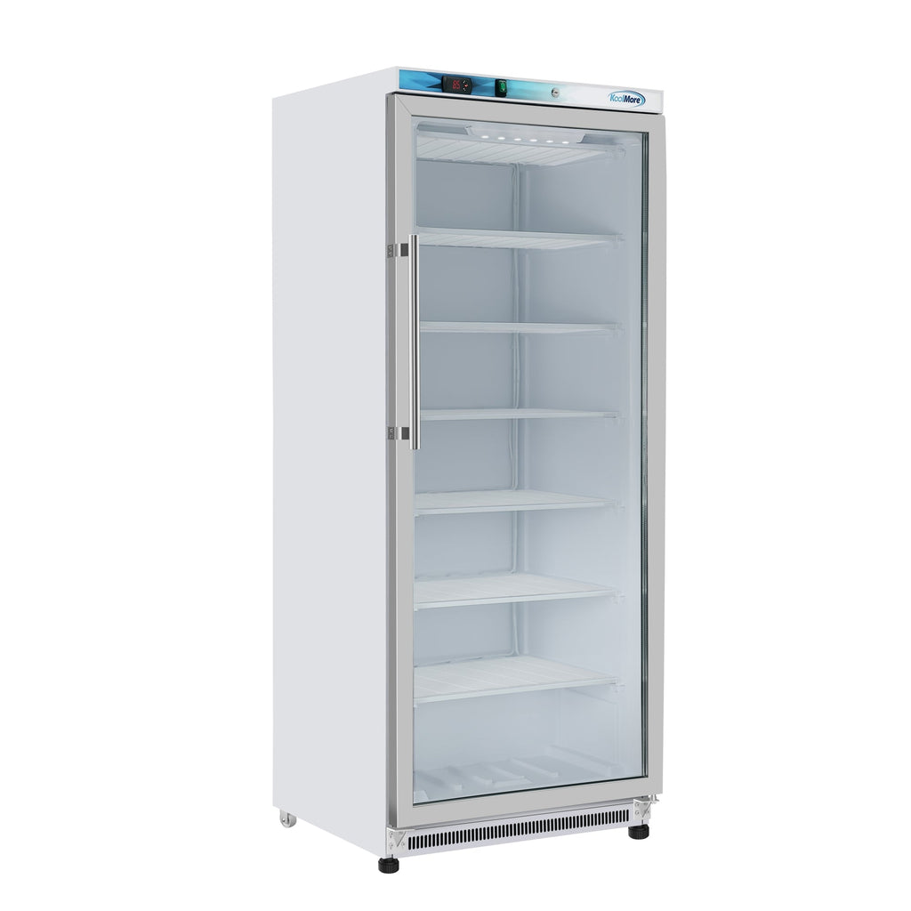 21 Cu. Ft. Commercial  Freezer with Glass Door in White - Manual Defrost