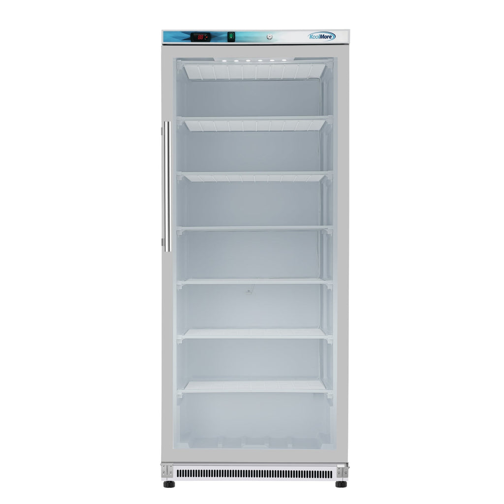21 Cu. Ft. Commercial  Freezer with Glass Door in White - Manual Defrost