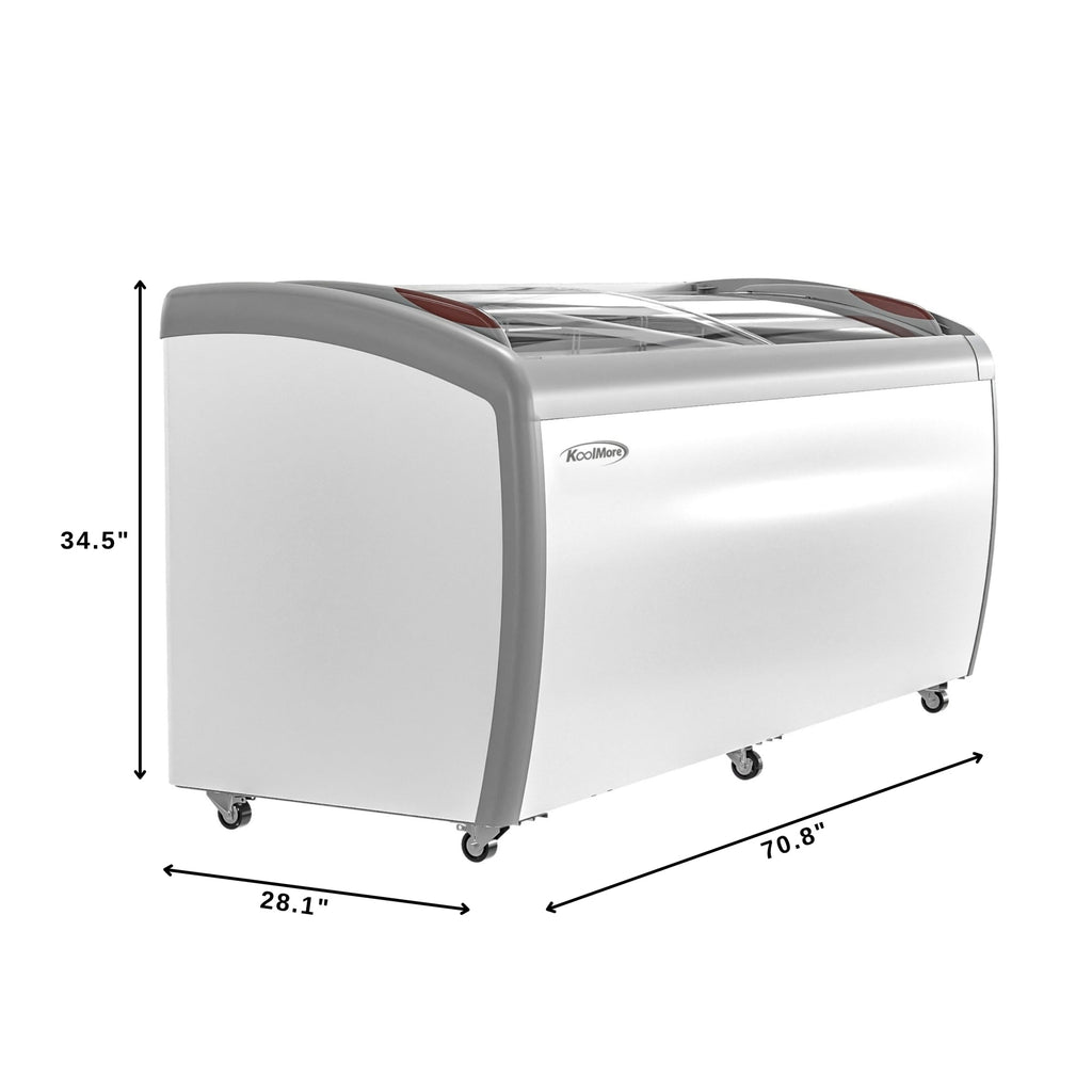 71 in. Commercial Ice Cream Display Freezer, 20 cu. ft.