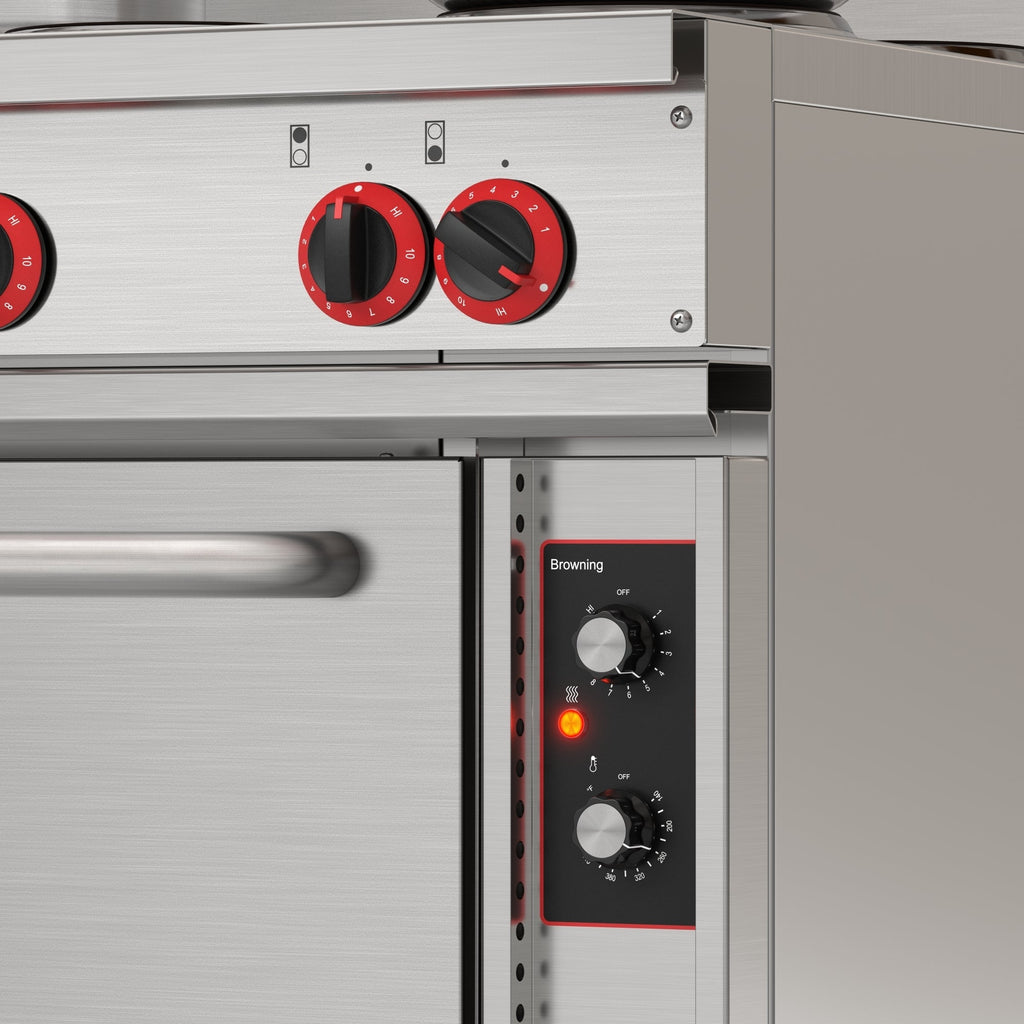 36 in. Commercial Electric Range with 6 Burners and 1 Standard Electric Oven in Stainless Steel - 208V 3-Phase