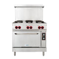 36 in. Commercial Electric Range with 6 Burners and 1 Standard Electric Oven in Stainless Steel - 208V 3-Phase