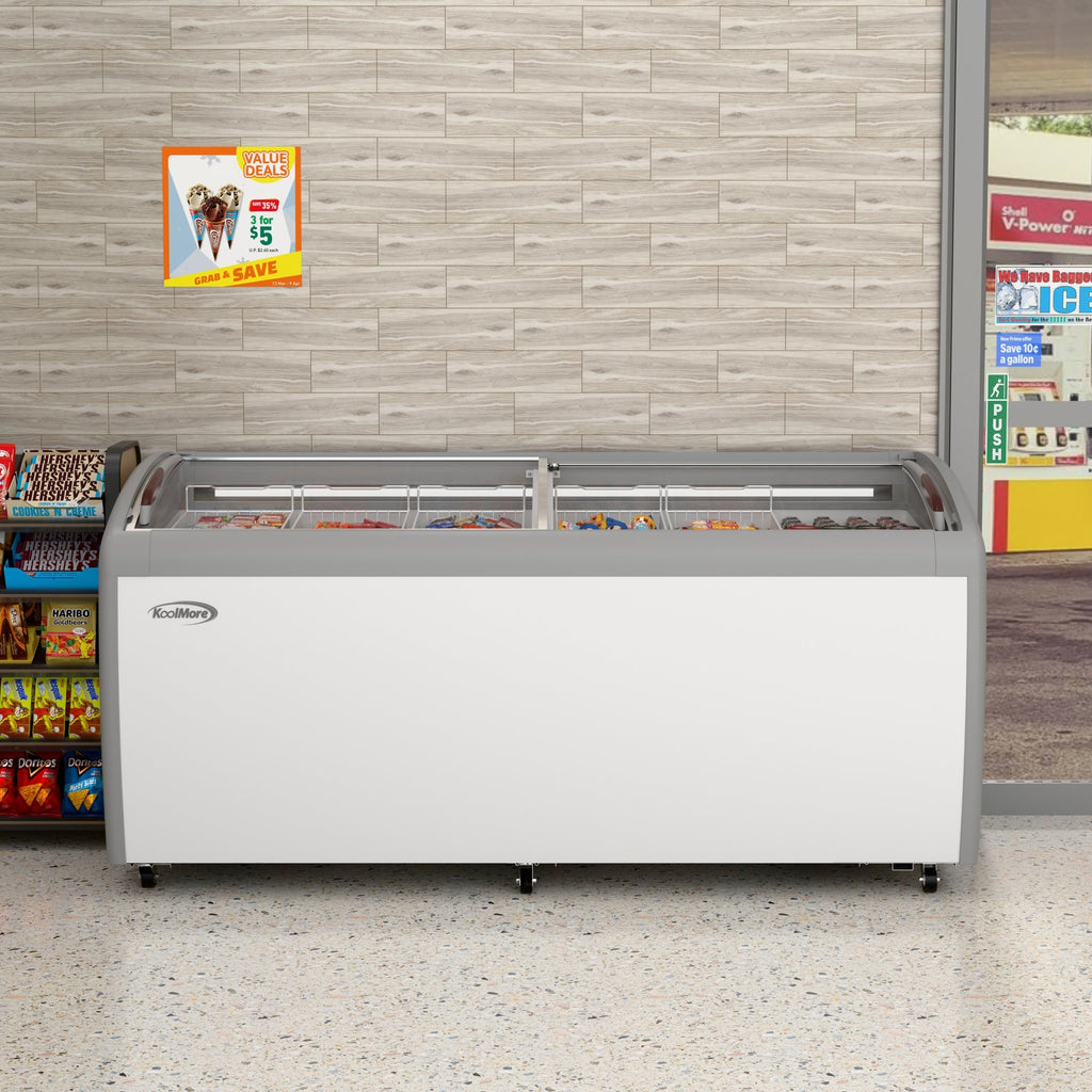 71 in. Commercial Ice Cream Display Freezer, 20 cu. ft.