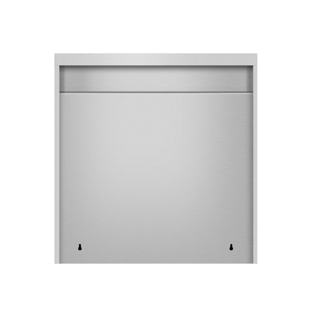 30 in. x 15 in. Stainless-Steel Wall Cabinet with Sliding Doors