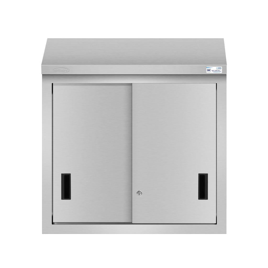 30 in. x 15 in. Stainless-Steel Wall Cabinet with Sliding Doors