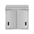30 in. x 15 in. Stainless-Steel Wall Cabinet with Sliding Doors
