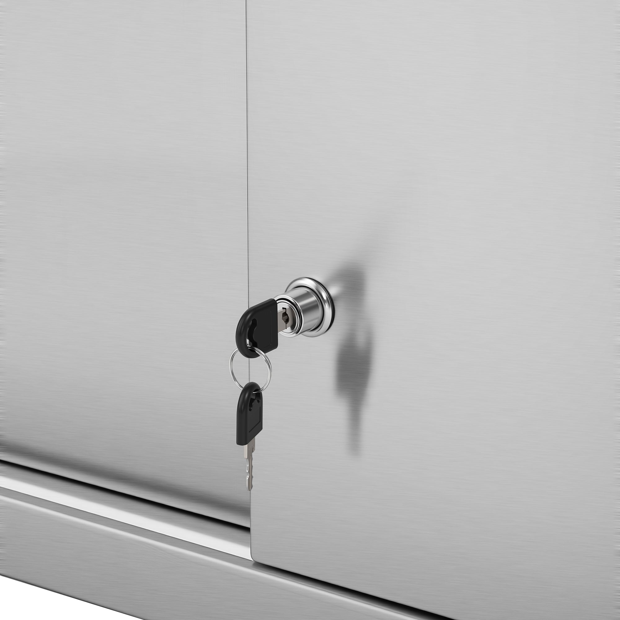 30 in. x 15 in. Stainless-Steel Wall Cabinet with Sliding Doors
