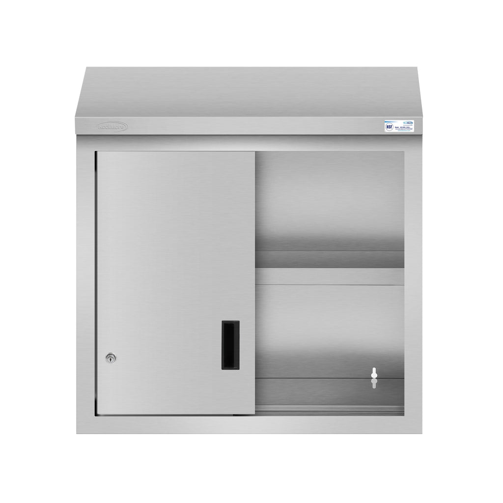 30 in. x 15 in. Stainless-Steel Wall Cabinet with Sliding Doors