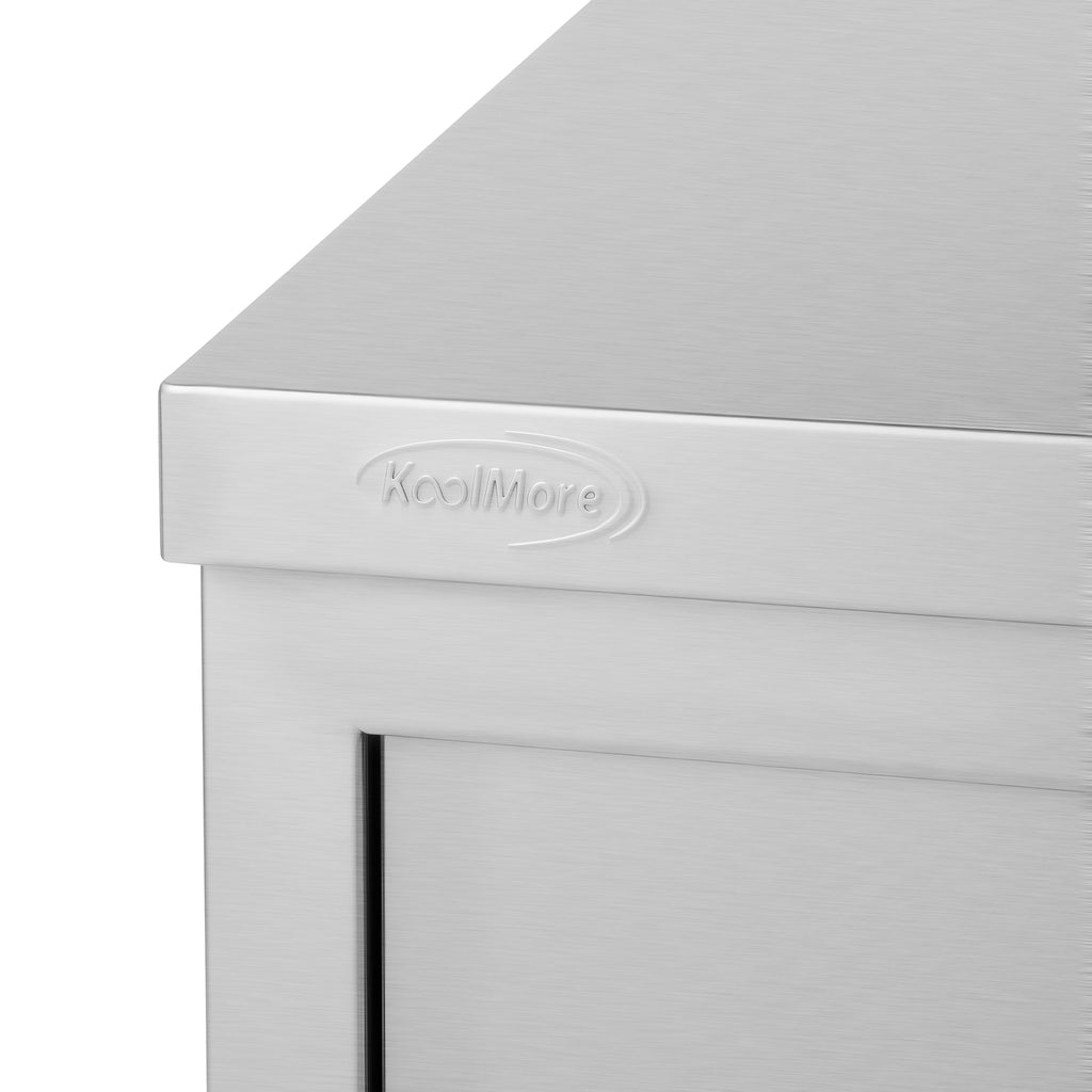 30 in. x 15 in. Stainless-Steel Wall Cabinet with Sliding Doors