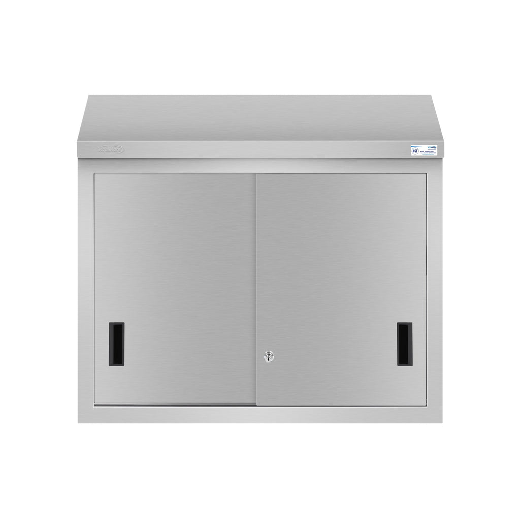 36 in. x 15 in. Stainless-Steel Wall Cabinet with Sliding Doors