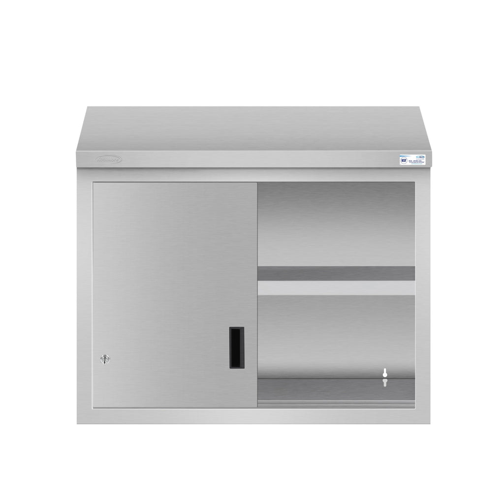 36 in. x 15 in. Stainless-Steel Wall Cabinet with Sliding Doors