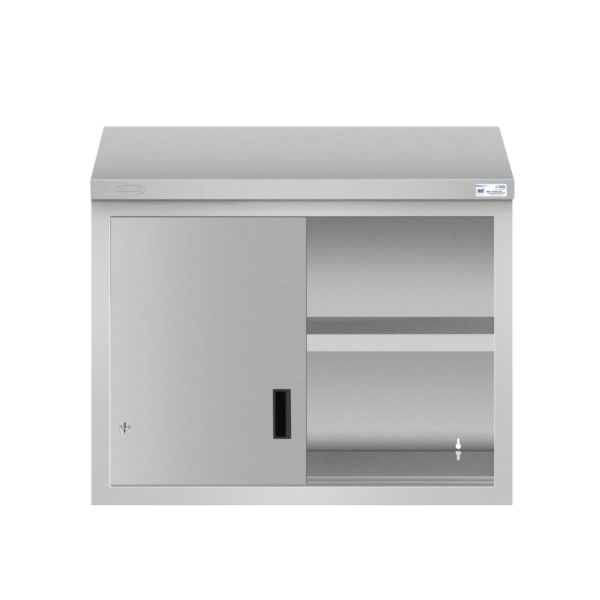 36 in. x 15 in. Stainless-Steel Wall Cabinet with Sliding Doors
