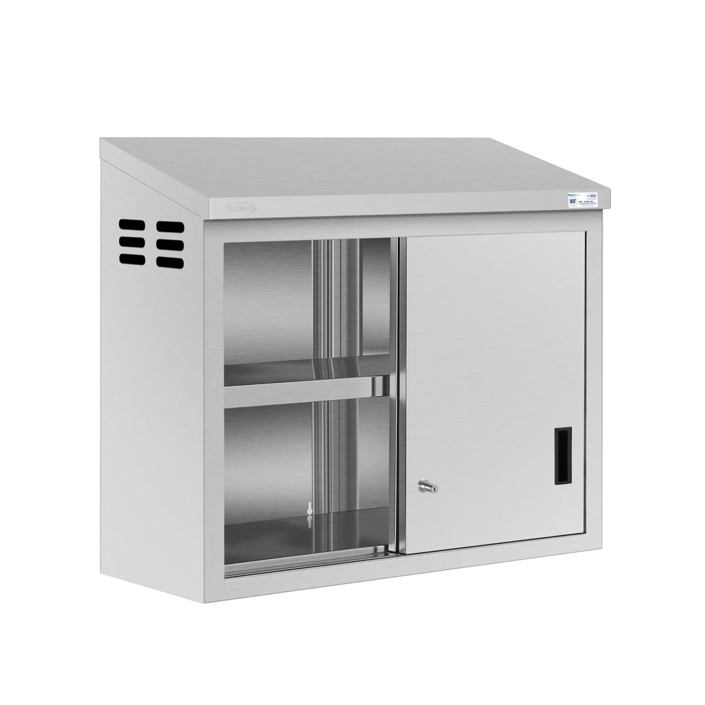 36 in. x 15 in. Stainless-Steel Wall Cabinet with Sliding Doors