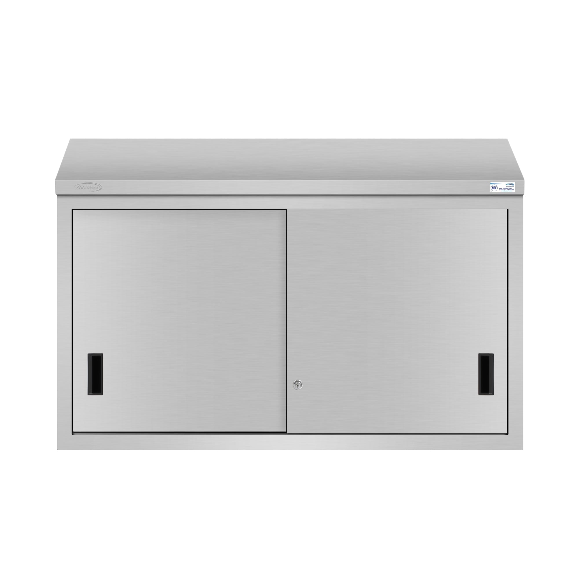 48 in. x 15 in. Stainless-Steel Wall Cabinet with Sliding Doors