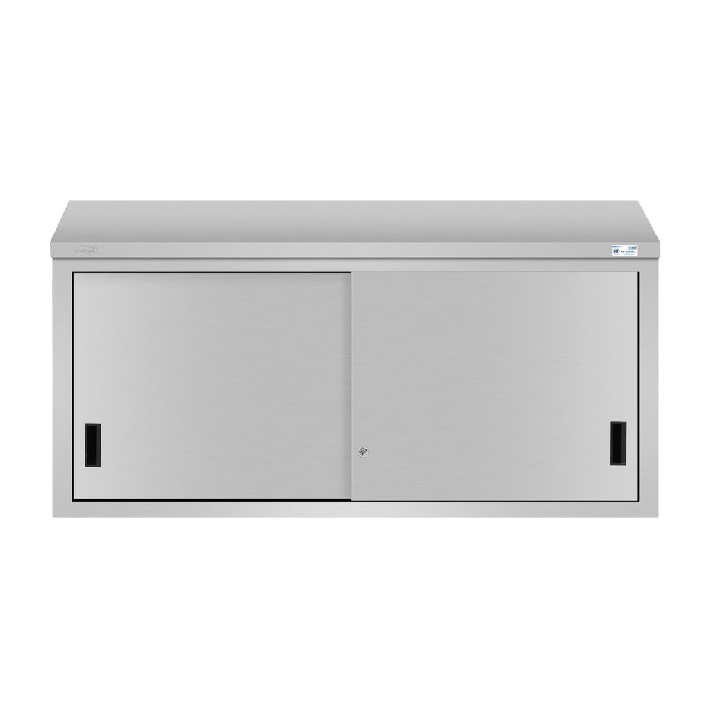 60 in. x 15 in. Stainless-Steel Wall Cabinet with Sliding Doors