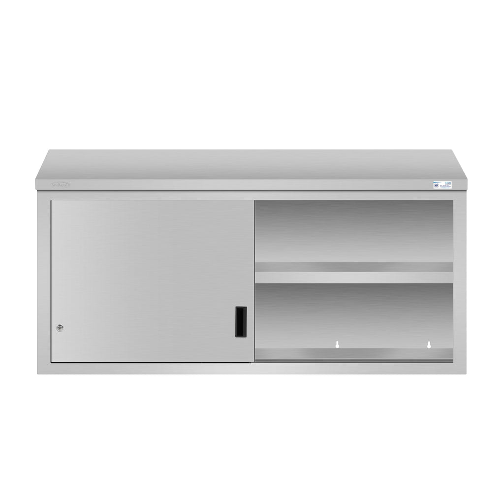 60 in. x 15 in. Stainless-Steel Wall Cabinet with Sliding Doors
