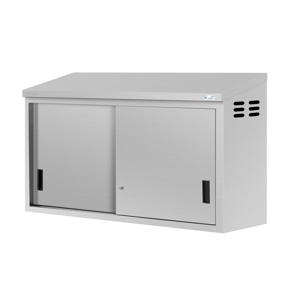 60 in. x 15 in. Stainless-Steel Wall Cabinet with Sliding Doors