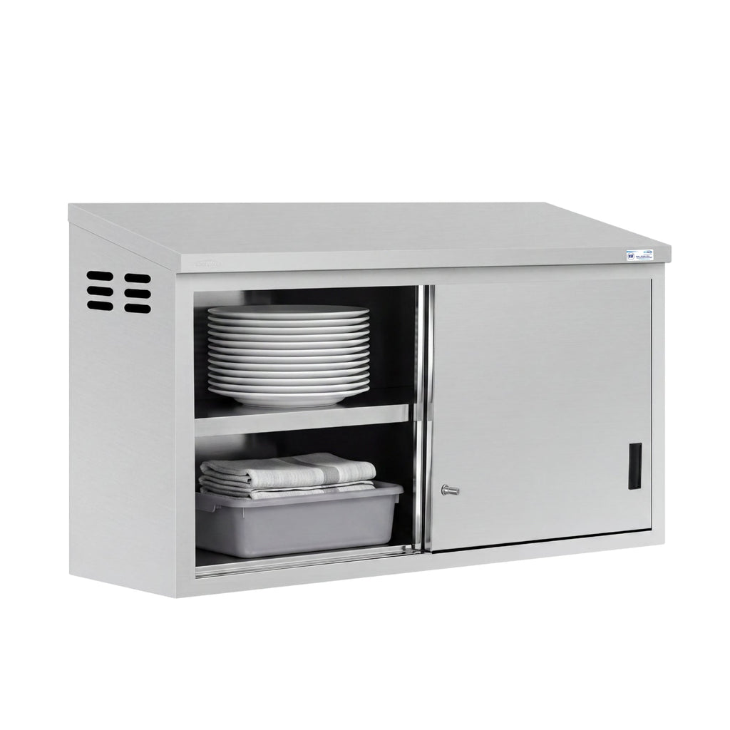 60 in. x 15 in. Stainless-Steel Wall Cabinet with Sliding Doors