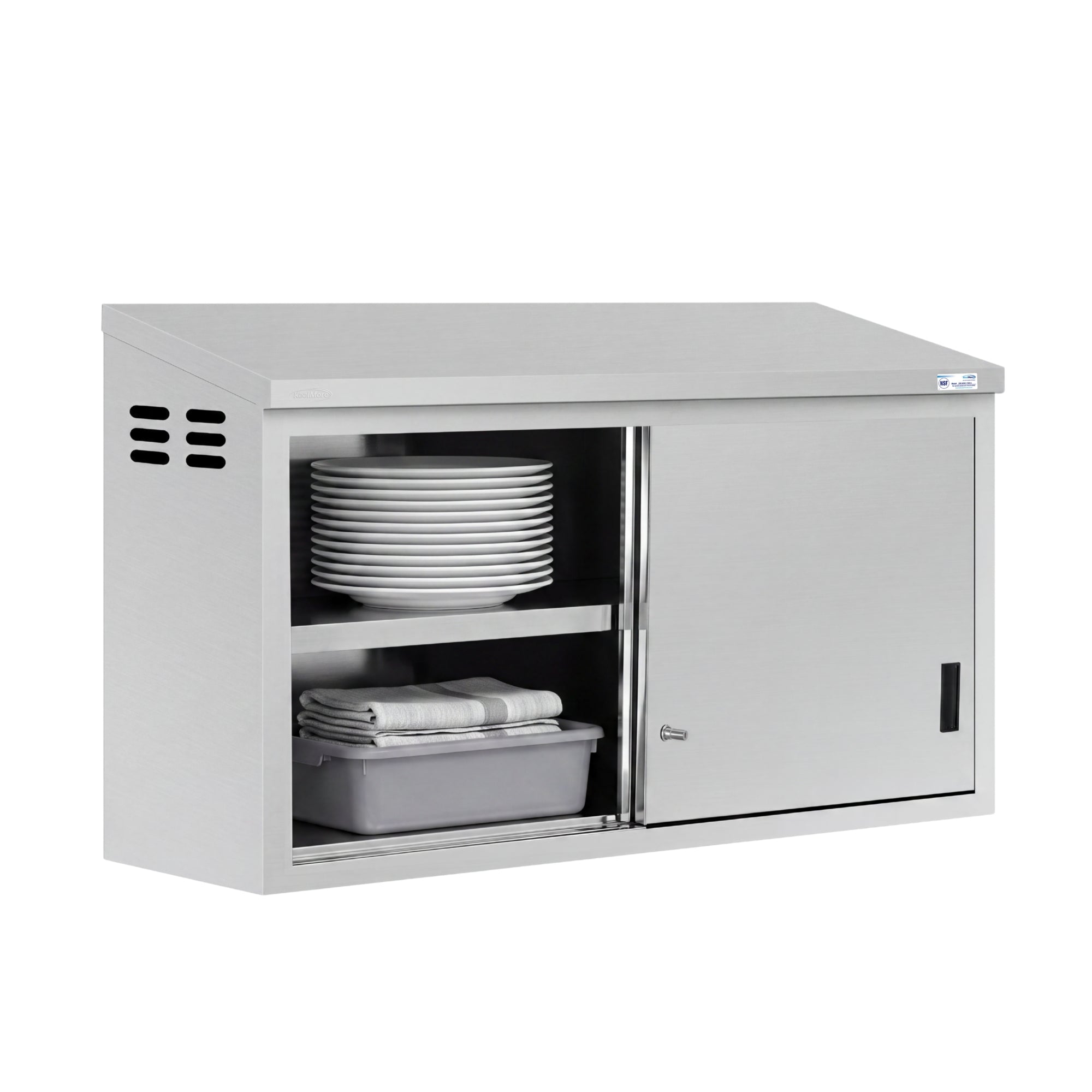 60 in. x 15 in. Stainless-Steel Wall Cabinet with Sliding Doors