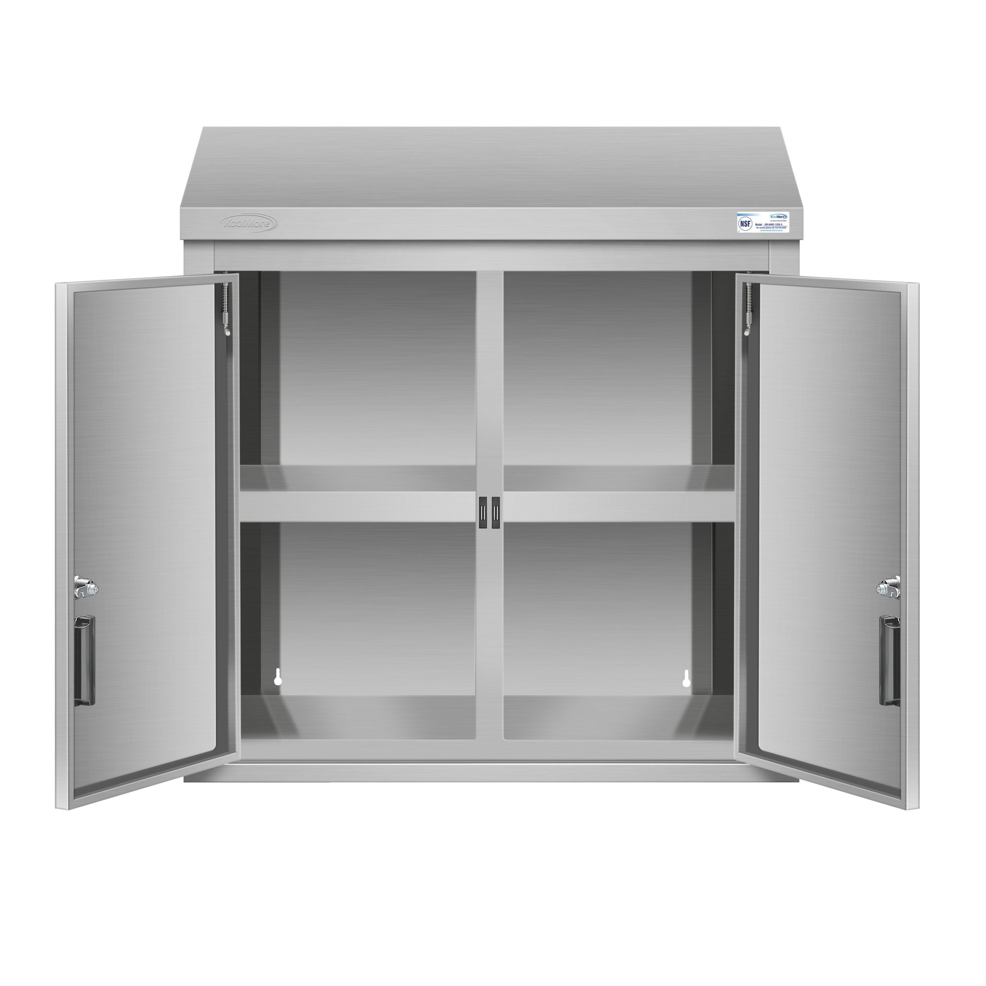 30 in. x 15 in. Stainless-Steel Wall Cabinet with Hinged Doors