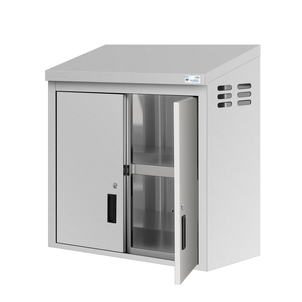 30 in. x 15 in. Stainless-Steel Wall Cabinet with Hinged Doors