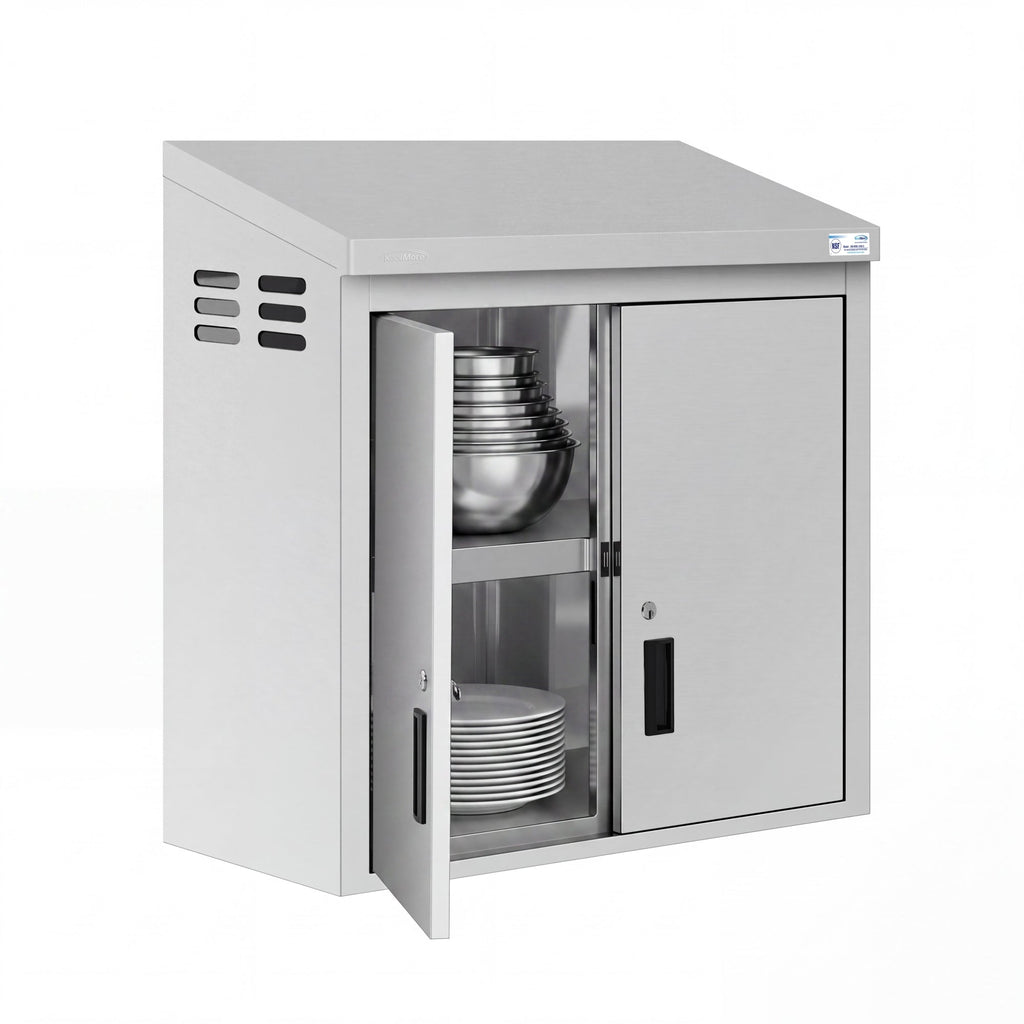 30 in. x 15 in. Stainless-Steel Wall Cabinet with Hinged Doors