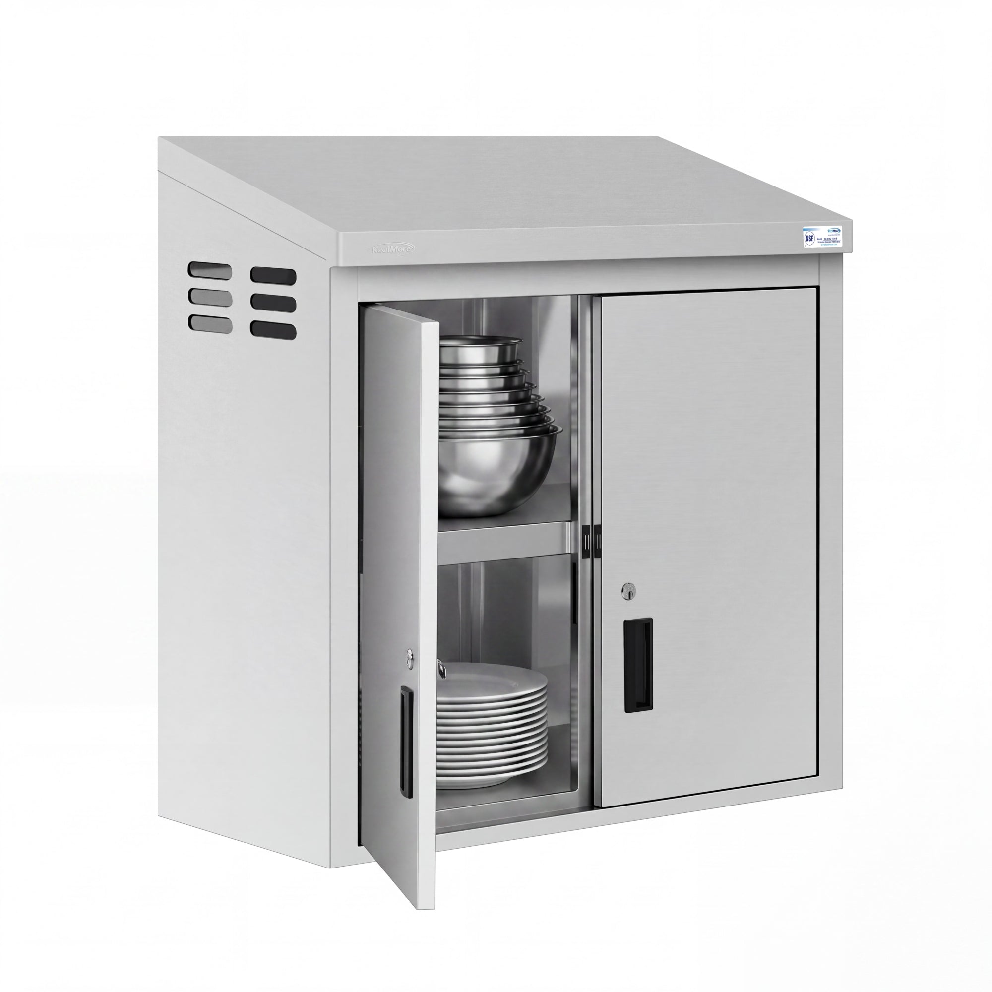 30 in. x 15 in. Stainless-Steel Wall Cabinet with Hinged Doors