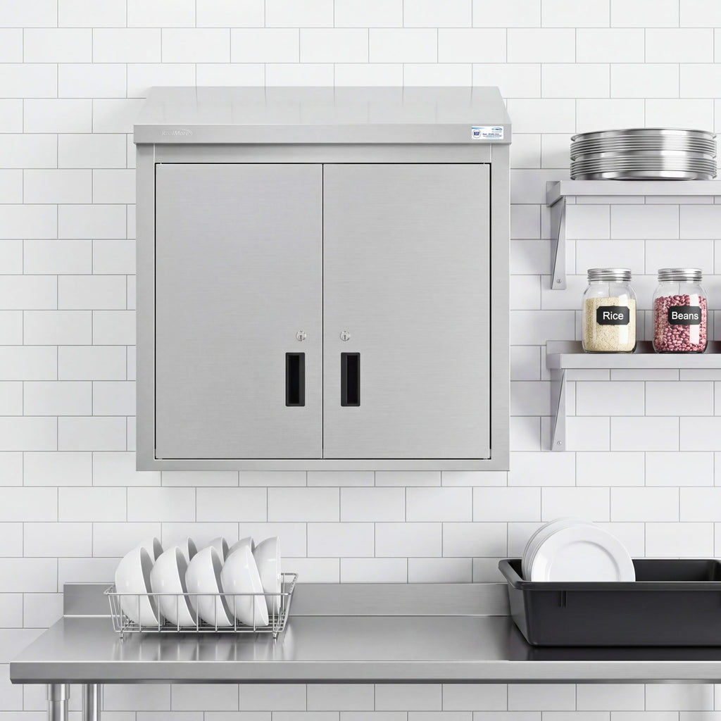 30 in. x 15 in. Stainless-Steel Wall Cabinet with Hinged Doors