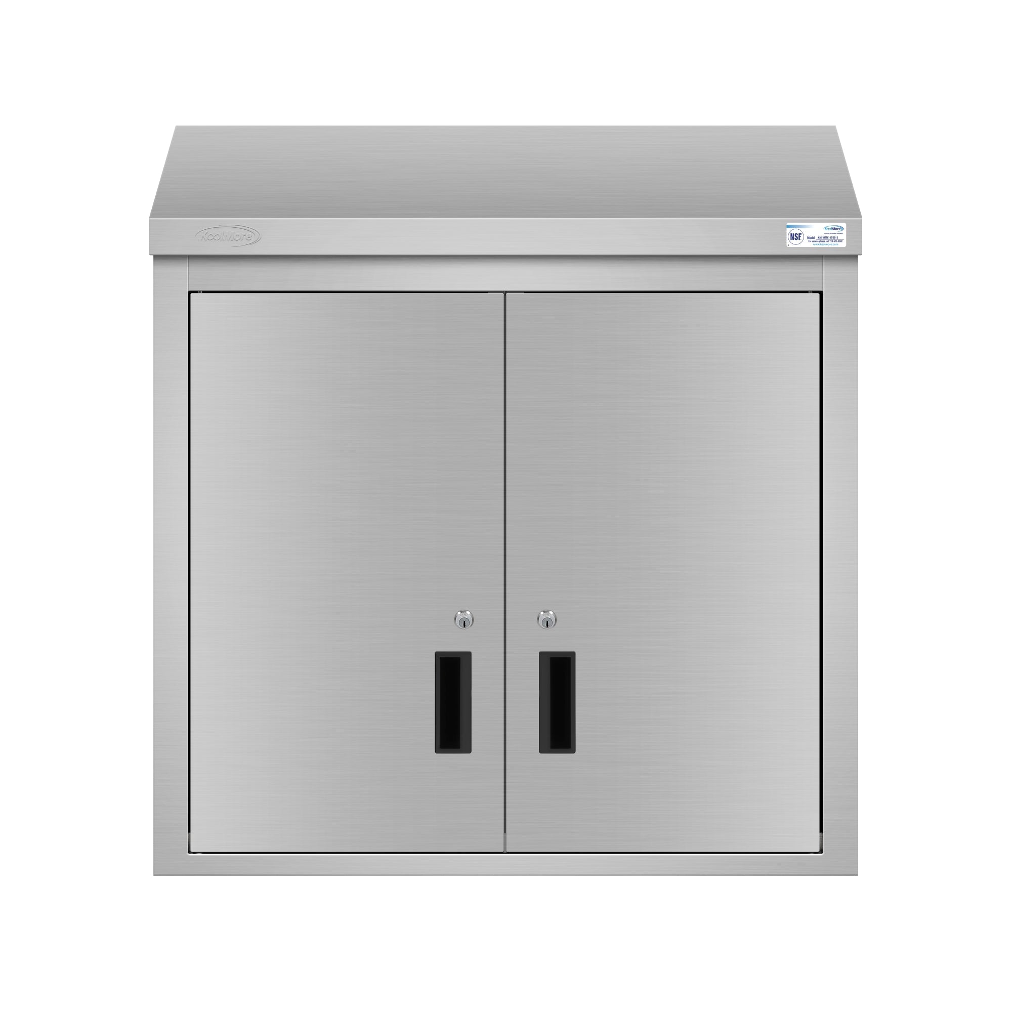 30 in. x 15 in. Stainless-Steel Wall Cabinet with Hinged Doors