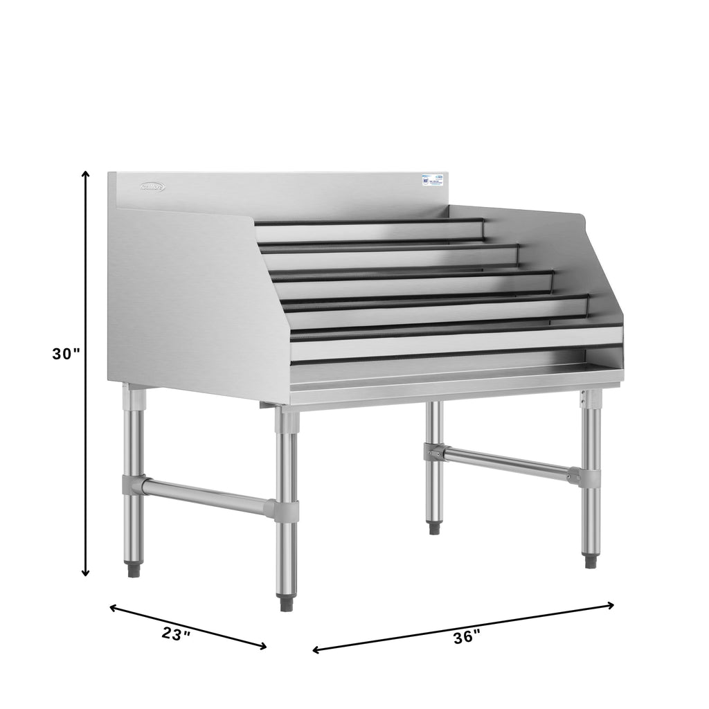 36 in. x 23 in. Liquor Display Rack in 304, 18 GA Stainless Steel