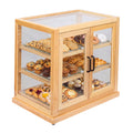 25 in. Artisan Wooden Bakery Upright Display Case in Beige