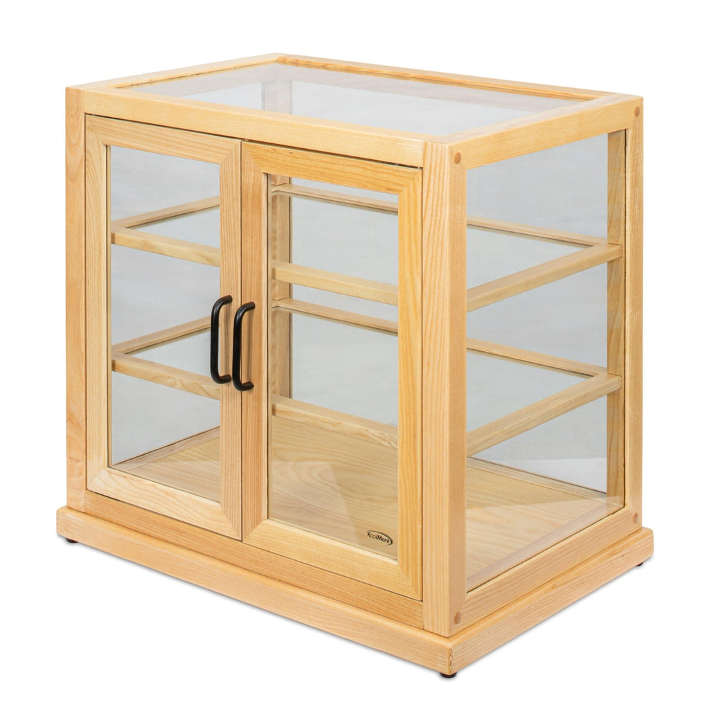 25 in. Artisan Wooden Bakery Upright Display Case in Beige