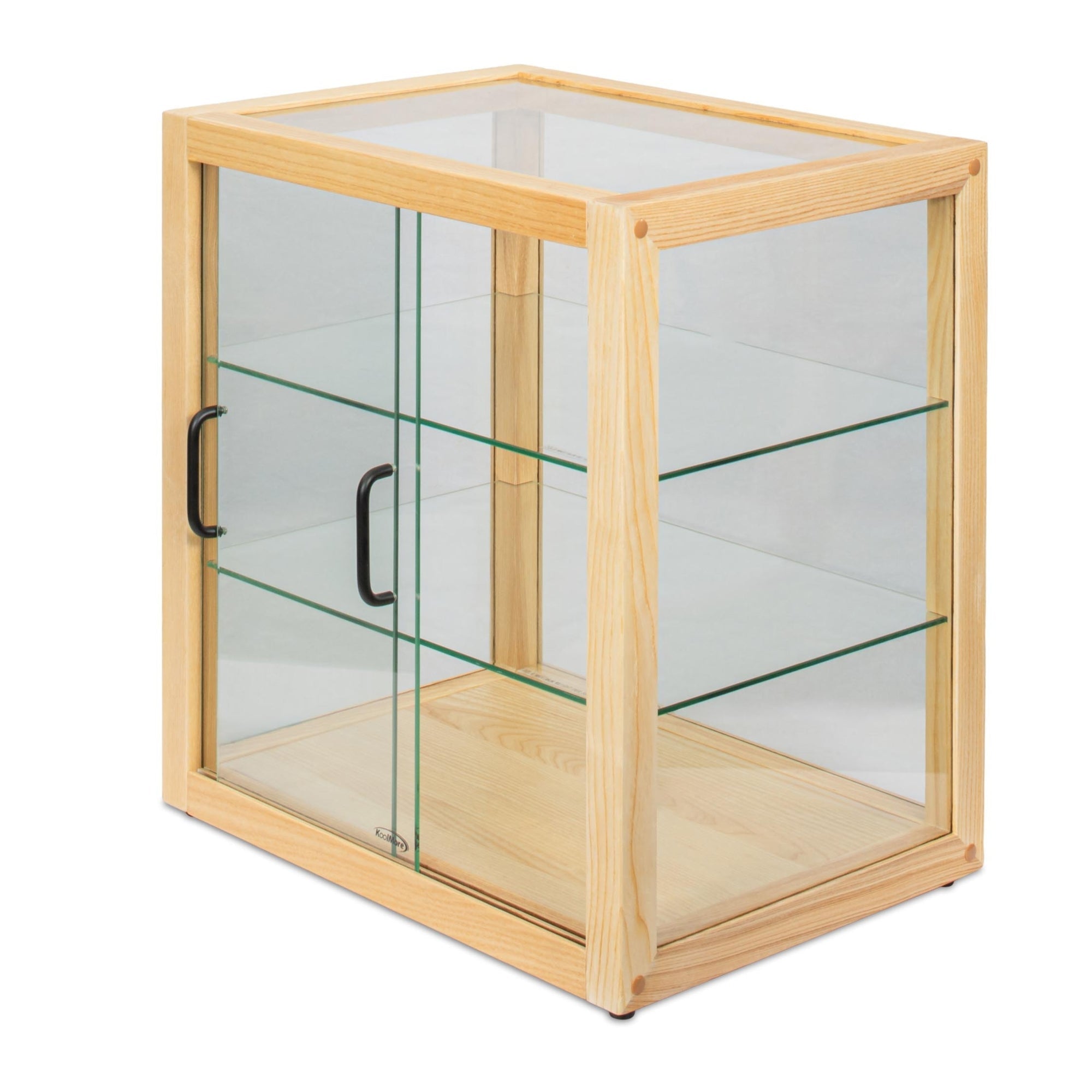 22 in. 3-Tier Artisan Wooden Bakery Display Case in Beige