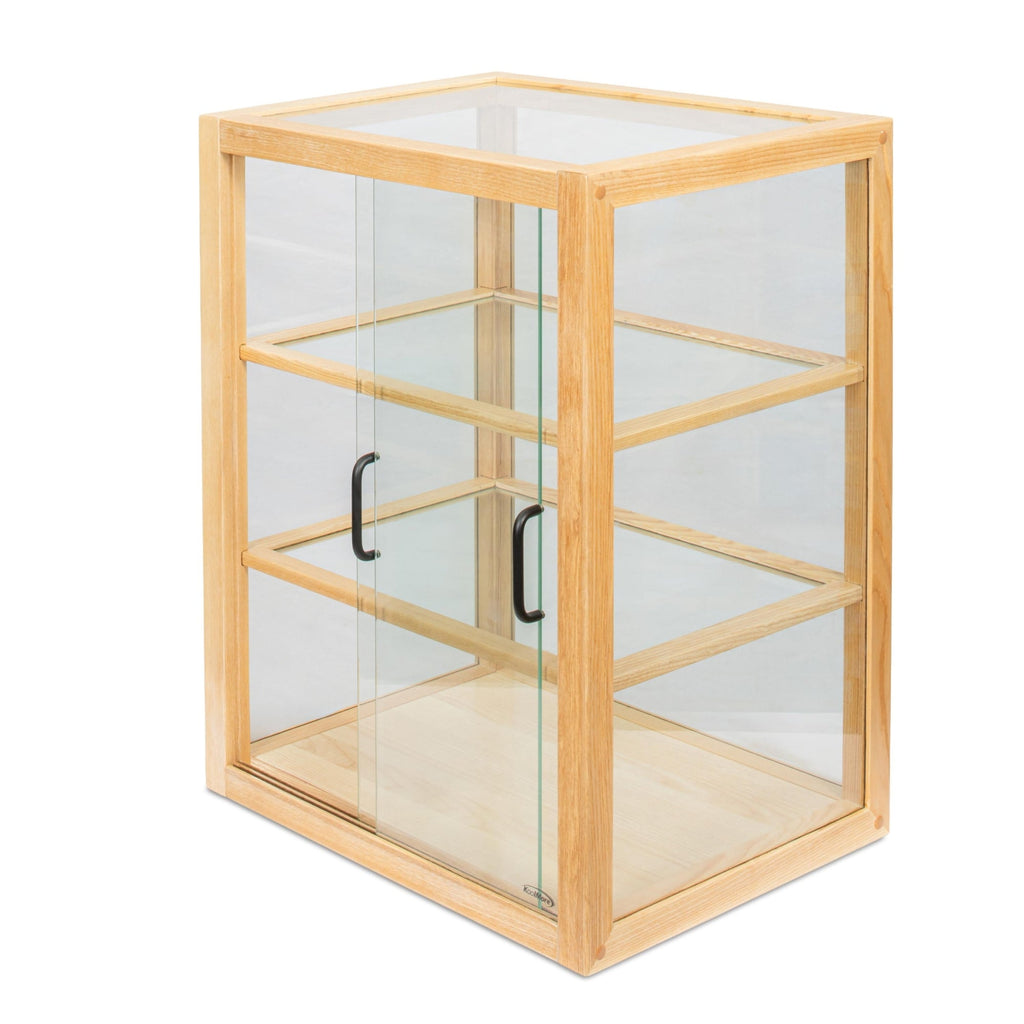 21 in. Artisan Wooden Bakery Upright Display Case in Beige