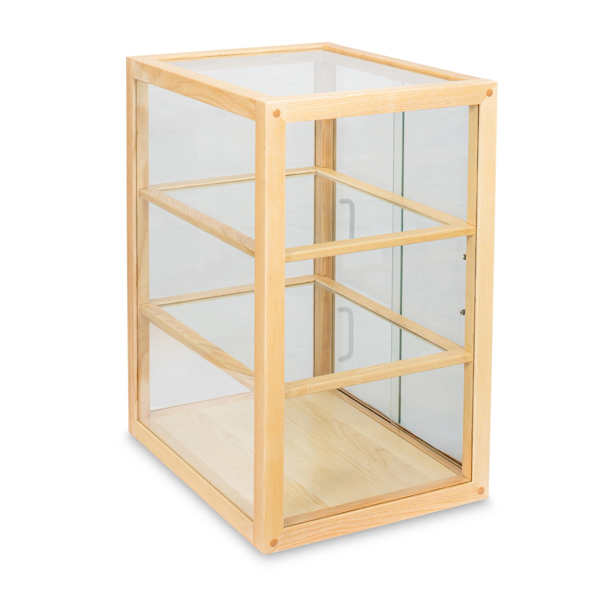 21 in. Artisan Wooden Bakery Upright Display Case in Beige