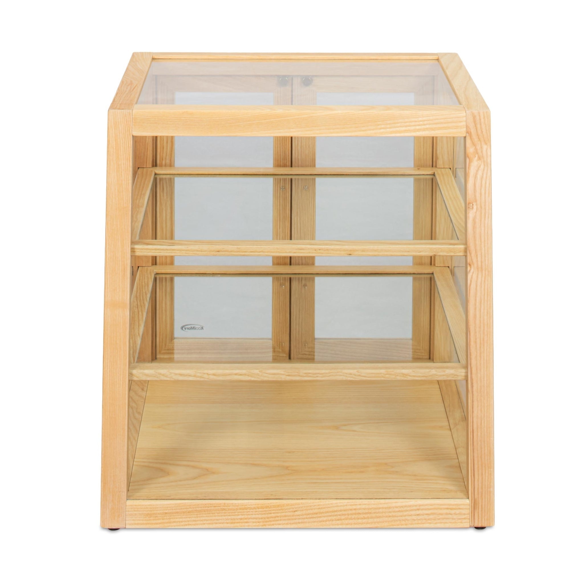 21 in. Artisan Wooden Bakery Slanted Display Case in Beige