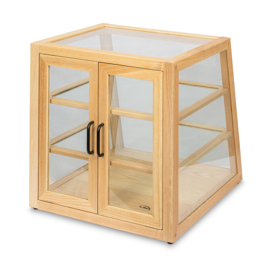 21 in. Artisan Wooden Bakery Slanted Display Case in Beige