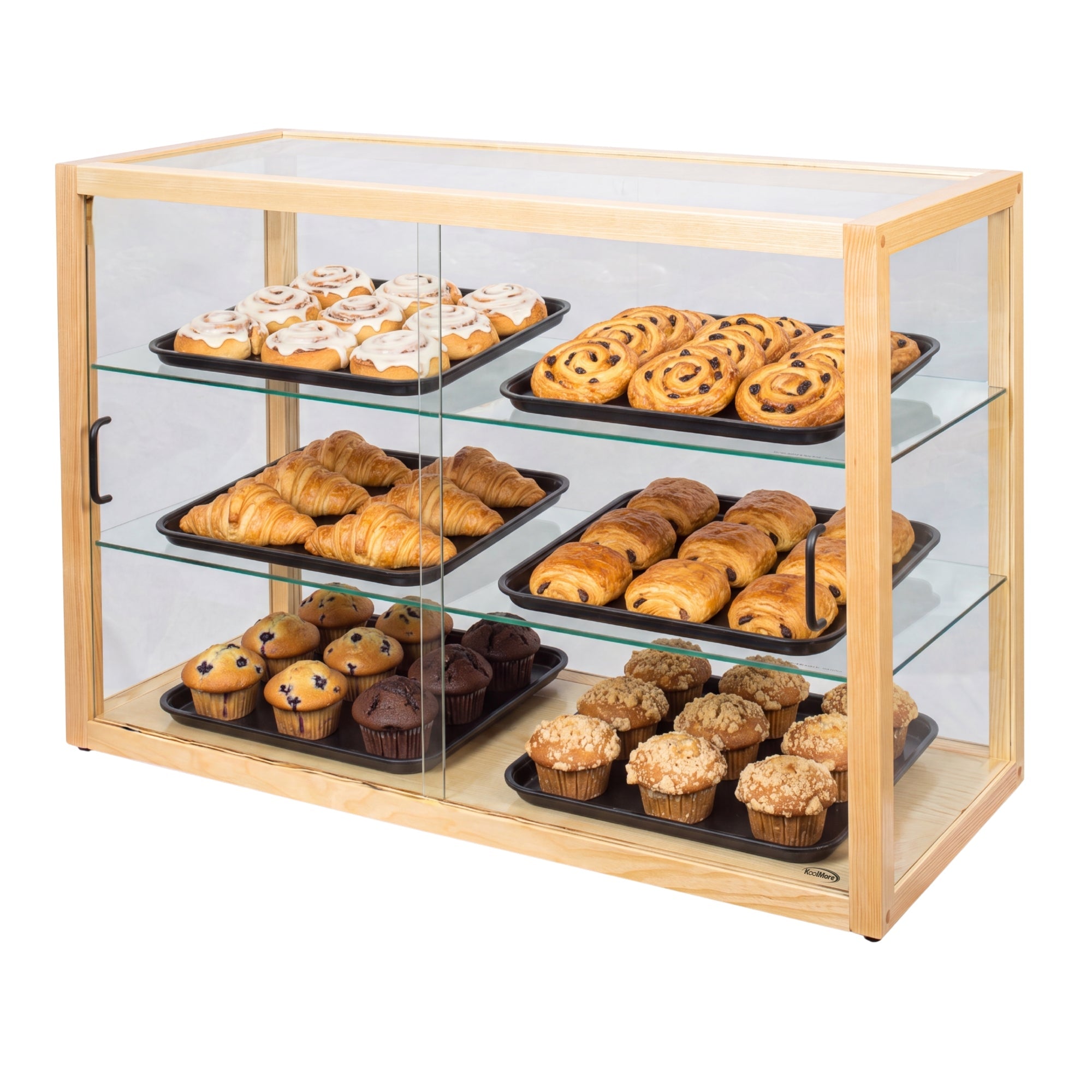 42 in. Artisan Wooden Bakery Horizontal Display Case in Beige