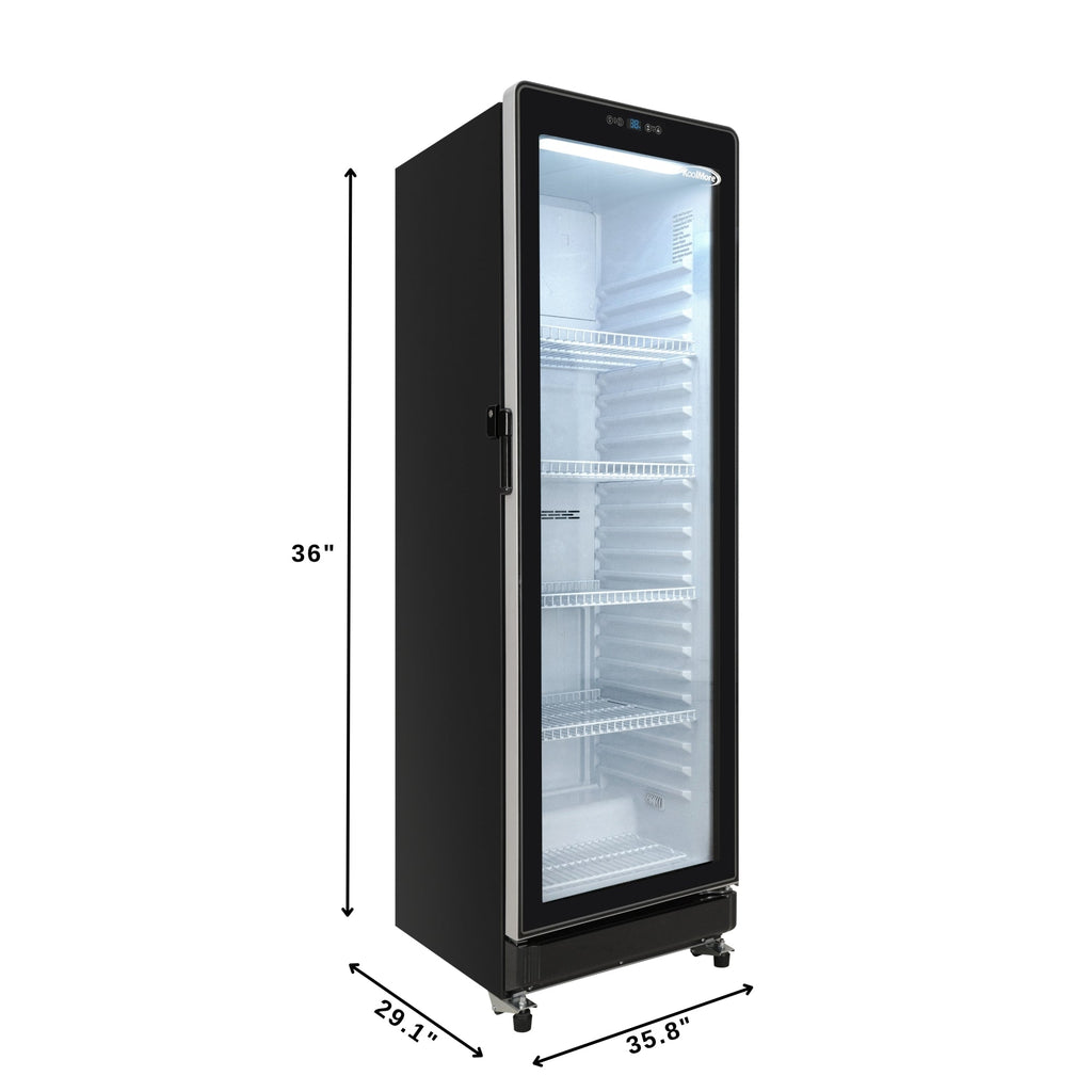 23 in. 12.4 cu. ft. Commercial Merchandiser Refrigerator with LED Colored Lights, ETL Listed