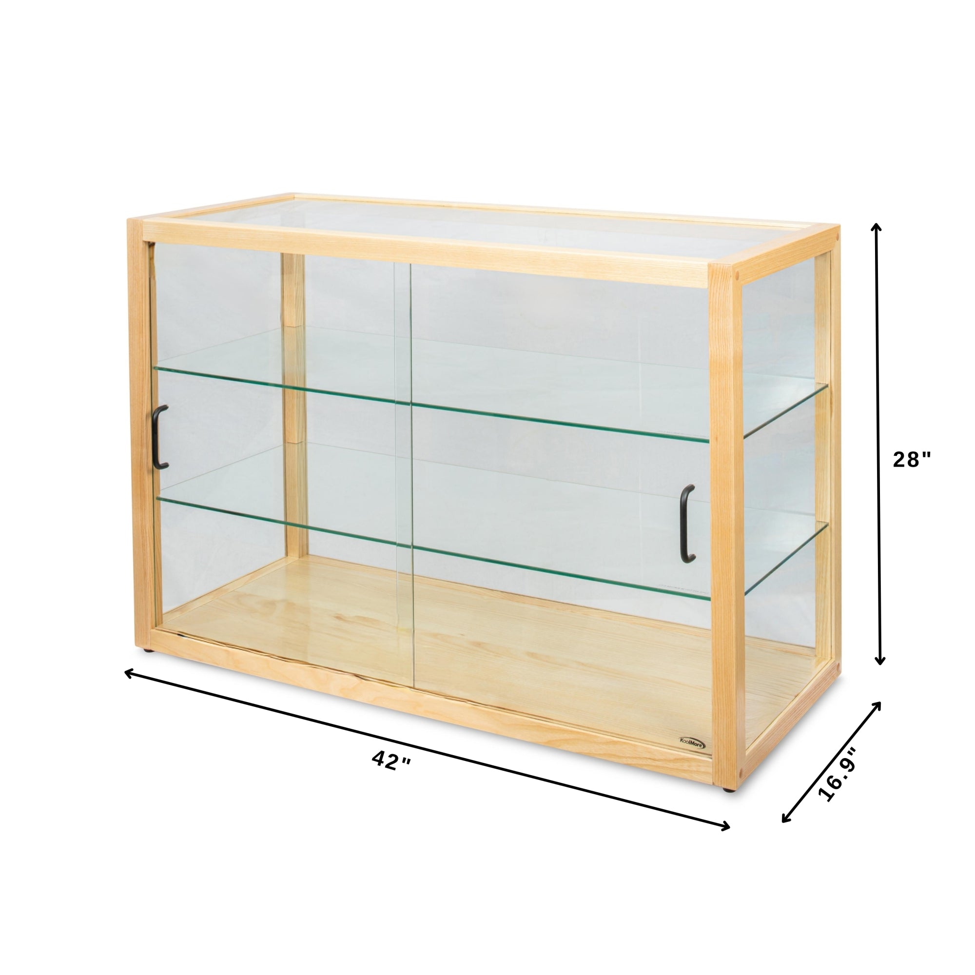 42 in. Artisan Wooden Bakery Horizontal Display Case in Beige