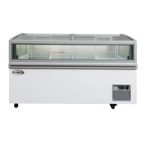 59 in. 20 cu. ft. Commercial Auto Defrost Convertible Island Freezer/Refrigerator in White