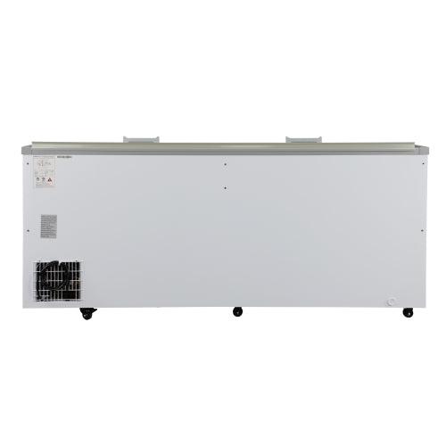 79 in. 31 cu. ft. Commercial Auto Defrost Convertible Island Freezer/Refrigerator in White