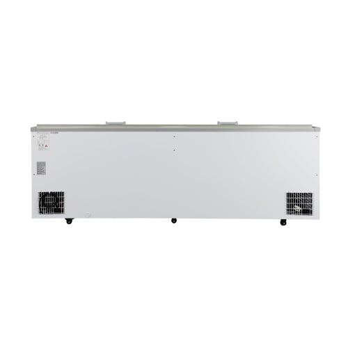 98 in. 38 cu. ft. Commercial Auto Defrost Convertible Island Freezer/Refrigerator in White