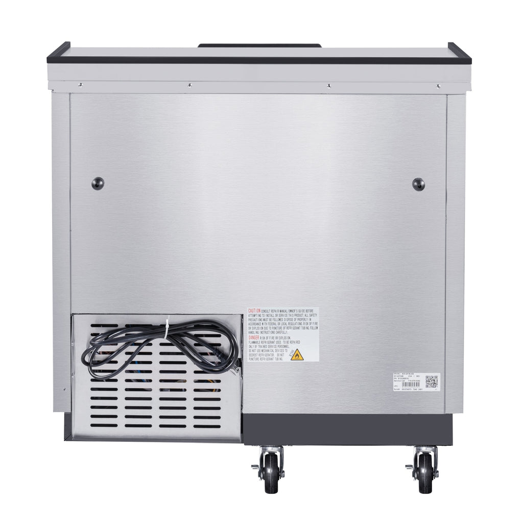 36 in. Commercial Glass Froster in Stainless Steel, ETL Listed, 9 cu. ft.