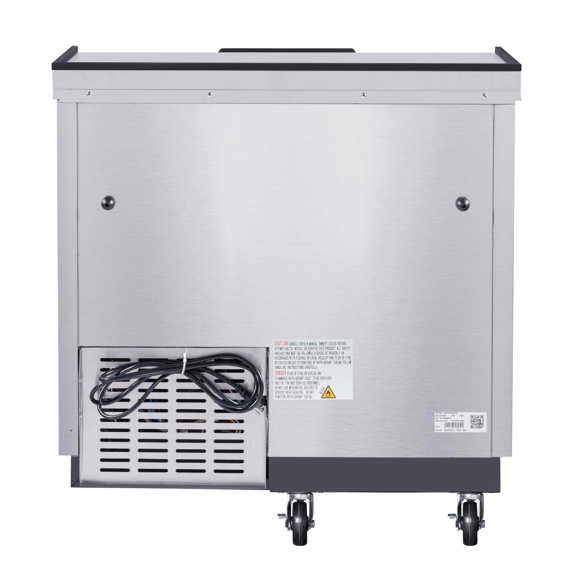 36 in. Commercial Glass Froster in Stainless Steel, ETL Listed, 9 cu. ft.