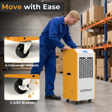 Costway 290 Pint Commercial Dehumidifier w/ Pump & Drain Hose Basement Warehouse 28364151 New
