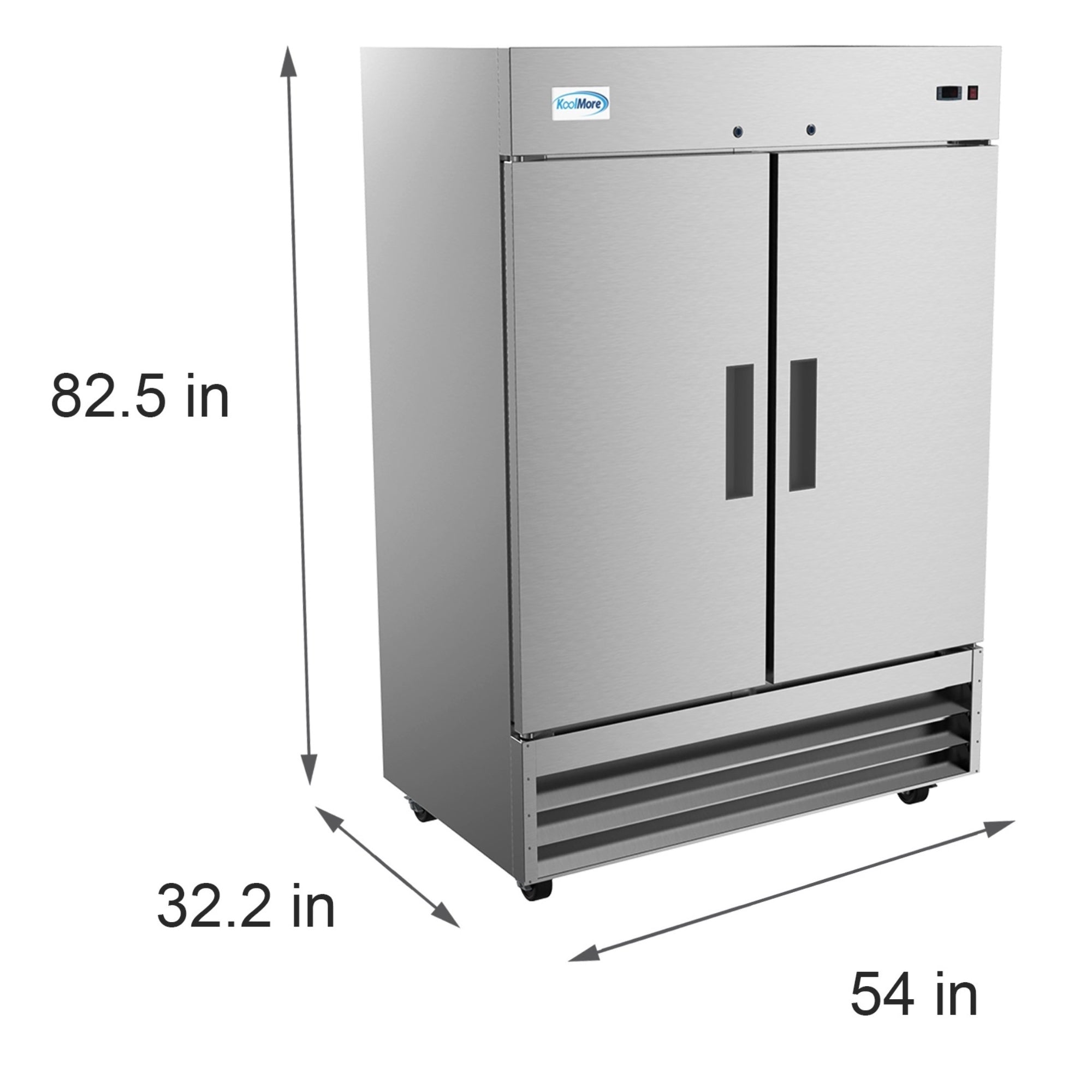 54 in. Two-Door Reach-In Freezer 47 cu ft.