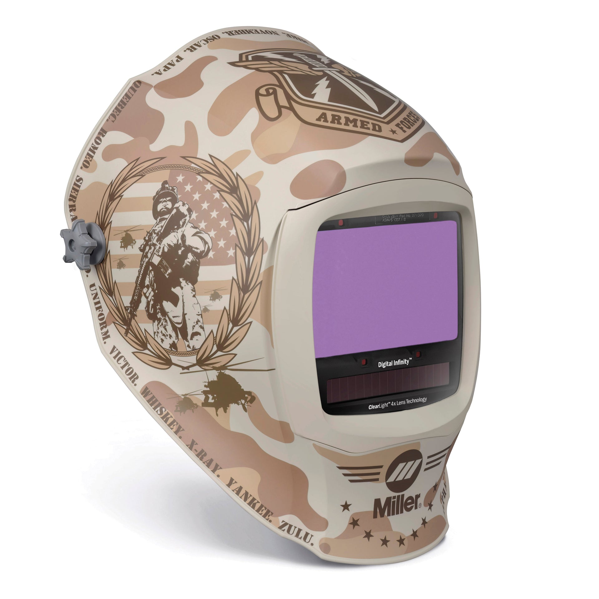Miller Digital Infinity Welding Helmet w/ ClearLight 4x Lens, Honor- 296785