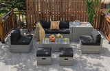 Costway 8-Piece Patio Rattan Sofa Furniture Set w/ Storage Cover Cushions 21549738 New