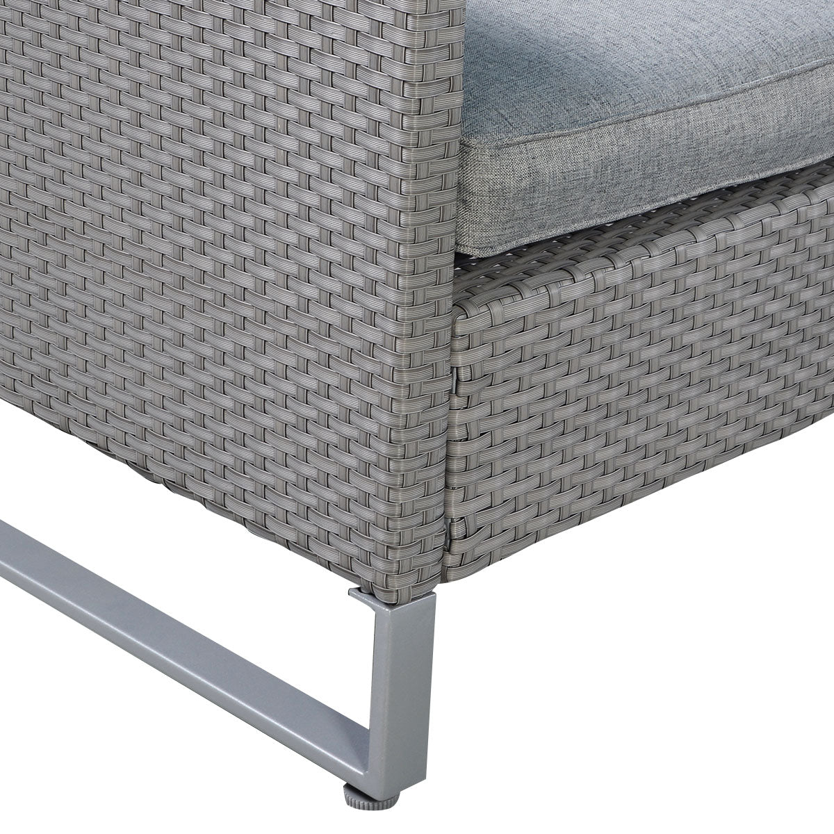 Costway 2-Piece Patio Furniture Sofa Set with Cushions Gray 47581923 New